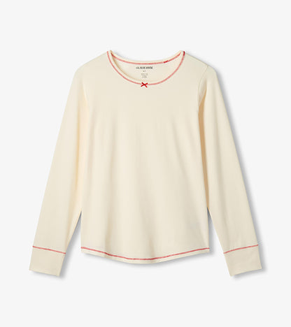 Women's Cream Stretch Jersey Top