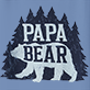 View Woods Papa Bear Men's Tee - Papa Bear text with a bear silhouette in front of pine trees