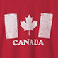 View Canada Men’s Tee - Red shirt with white maple leaf design and the word "CANADA