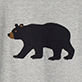 View Black Bear on Grey Men's Tee - Black bear silhouette