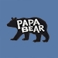 View Men's Papa Bear T-Shirt - Black bear silhouette with white text reading "PAPA BEAR