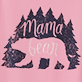 View Woods Mama Bear Women's Pajama T-Shirt - Pink graphic with black antlers and the words "Mama bear