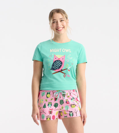 Women's Night Owl Pajama Tee