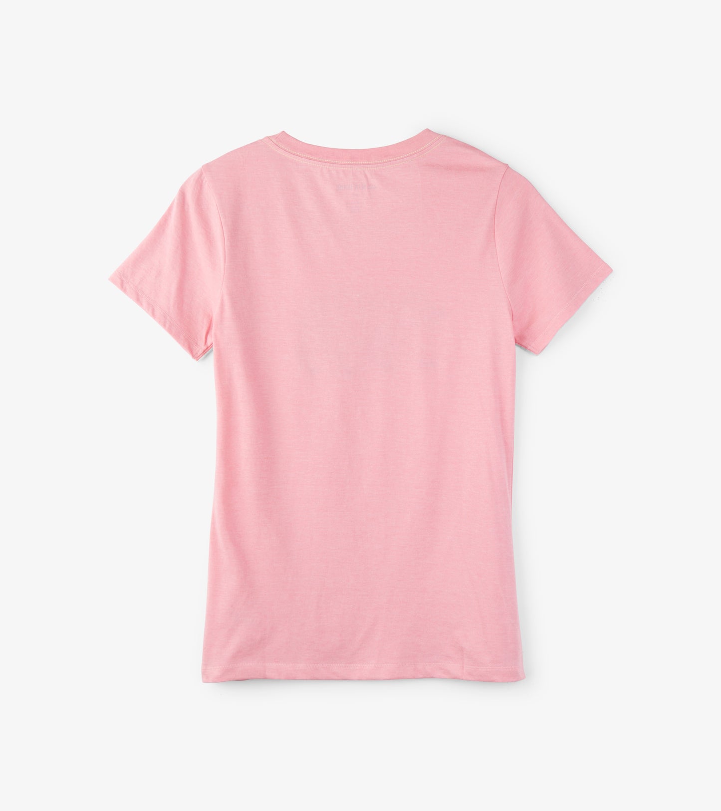 Light pink women's pajama t-shirt with short sleeves and a round neckline, featuring a soft, comfortable fabric.