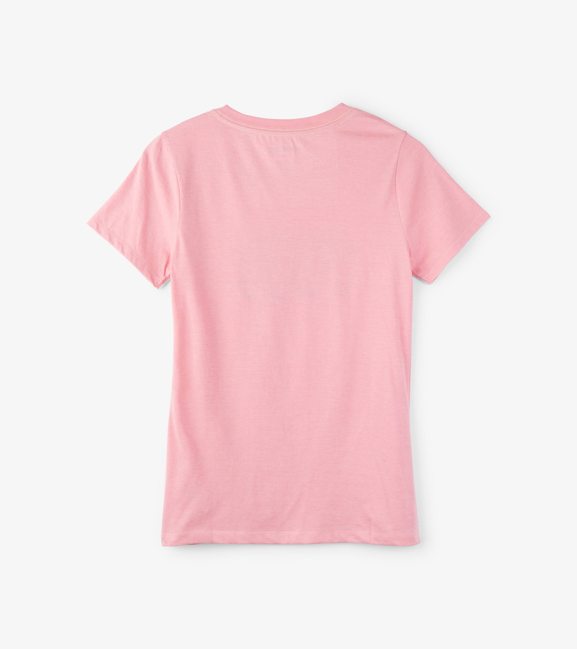 Light pink women's pajama t-shirt with short sleeves and a round neckline, featuring a soft, comfortable fabric.