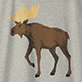 View Wildlife Women's Pajama T-Shirt - Brown moose silhouette with tan antlers on a light gray background