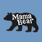 View Women's Mama Bear Pajama Tank - Black bear silhouette with white text reading "Mama Bear" on a blue background