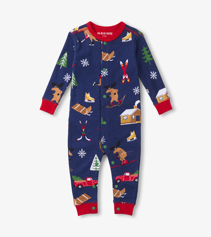 Baby Winter Cabin Union Suit