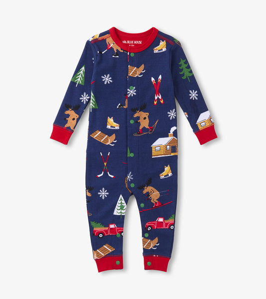 Baby Winter Cabin Union Suit