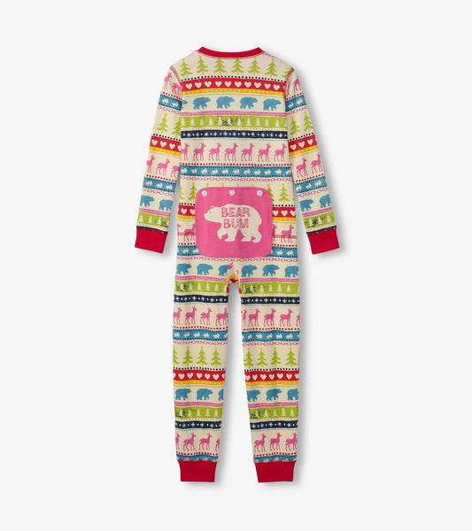 Kids Cream Fair Isle Onesie