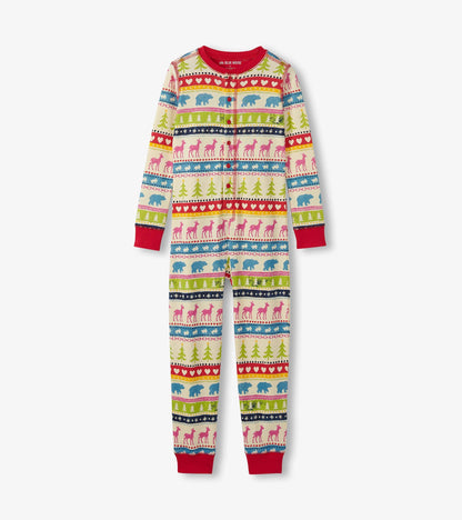 Kids Cream Fair Isle Onesie