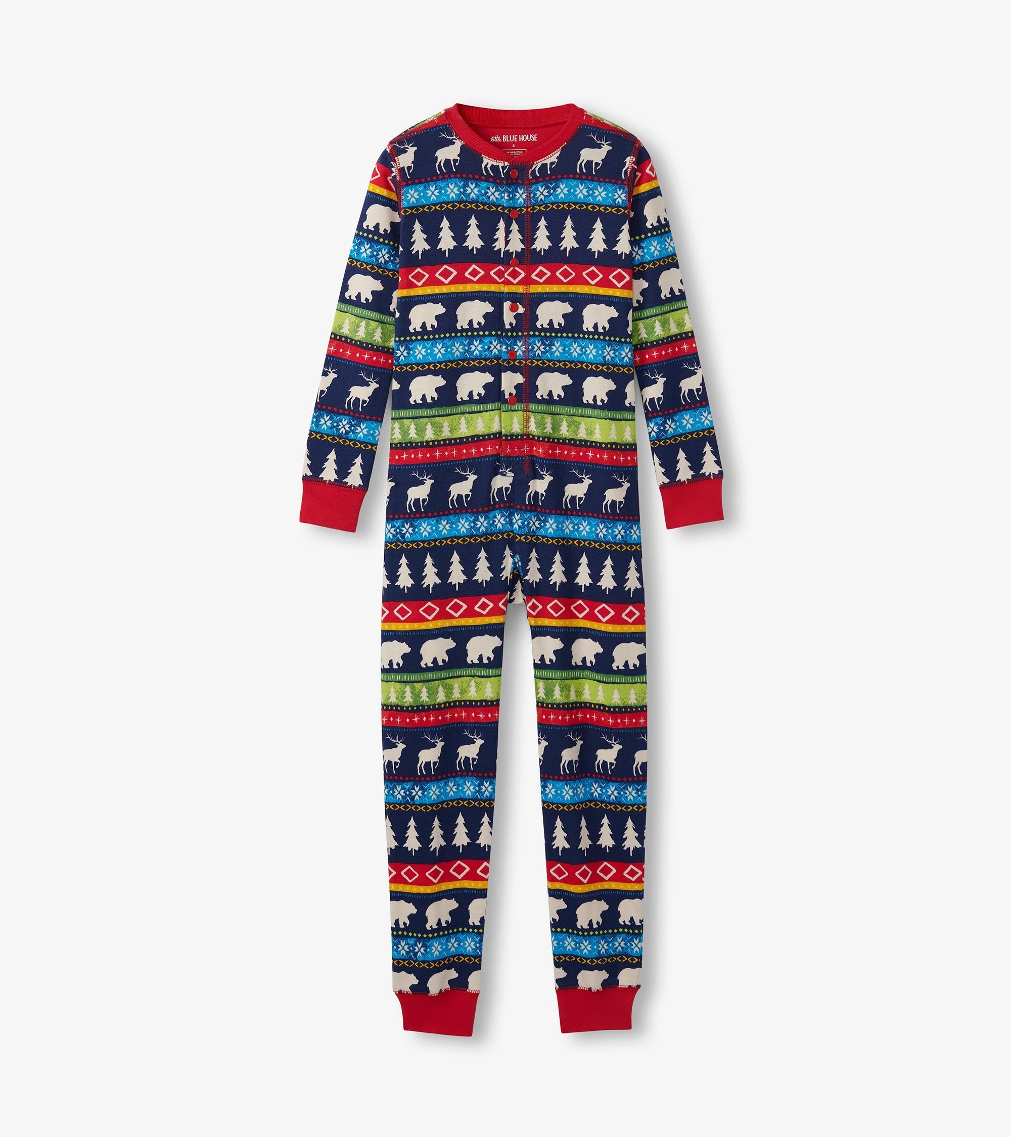 Kids Navy Fair Isle Onesie