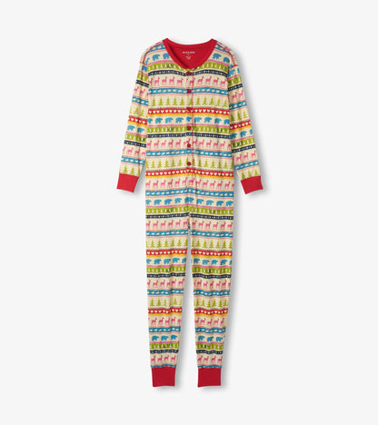 Adult Cream Fair Isle Onesie