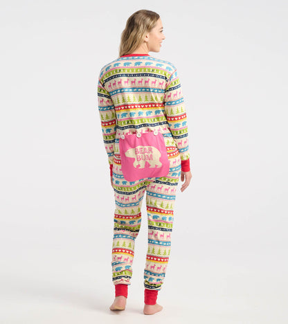 Adult Cream Fair Isle Onesie