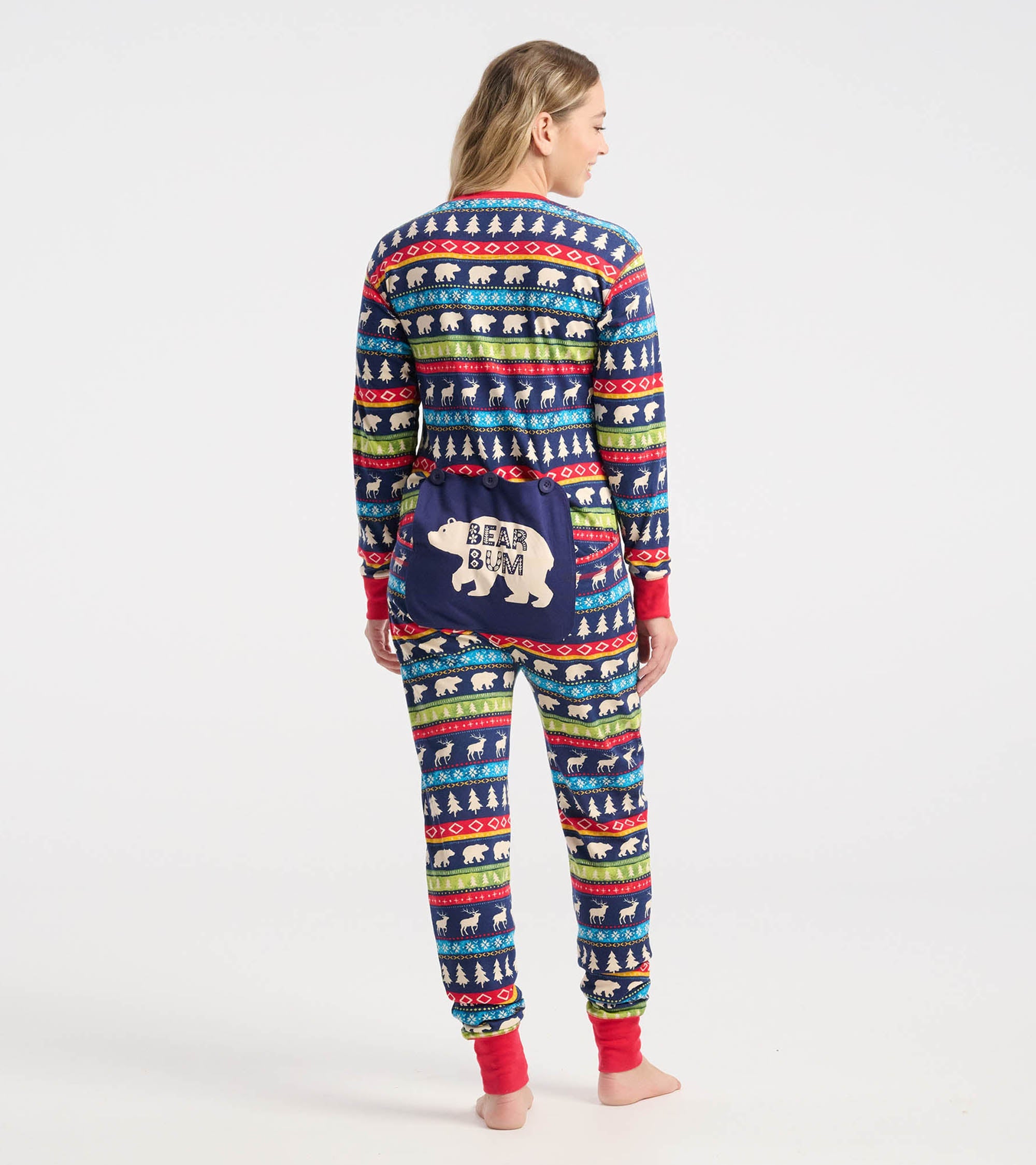 Adult Navy Fair Isle Onesie