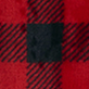 View Kids Buffalo Plaid Hooded Fleece Jumpsuit - Red and black plaid pattern with a dark square in the center
