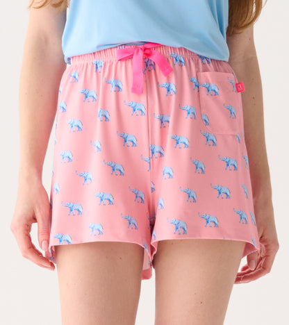 Capelton Road Women's Elephantastic Pajama Shorts