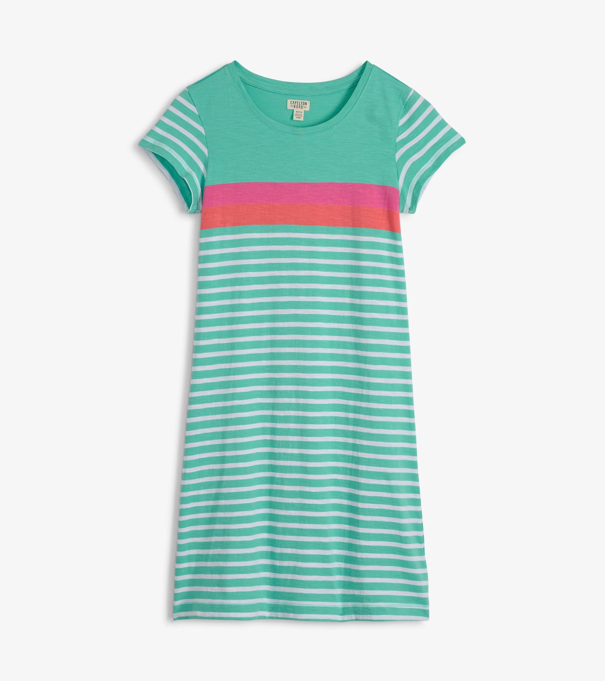 Women's Bermuda Stripes Crew Neck T-Shirt Dress Women's Bermuda Stripes Crew Neck T-Shirt Dress