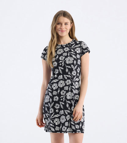 Women's Fresh Flowers T-Shirt Dress XS