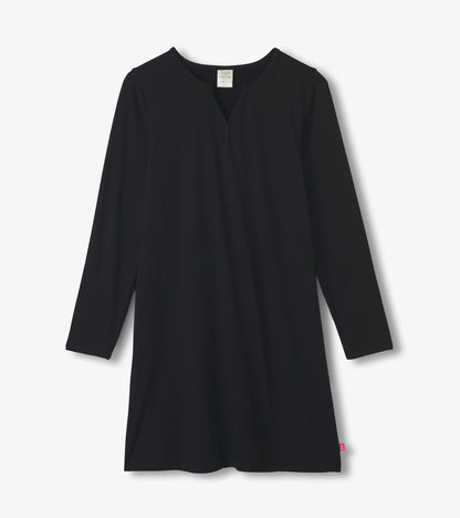 Capelton Road Women's Black Long Sleeve Nightshirt