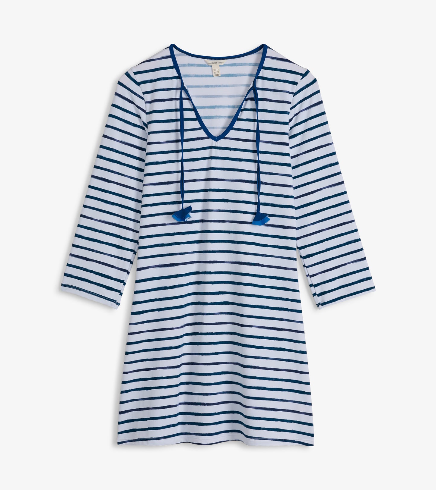 Women's Watercolor Stripes Seaside Beach Dress