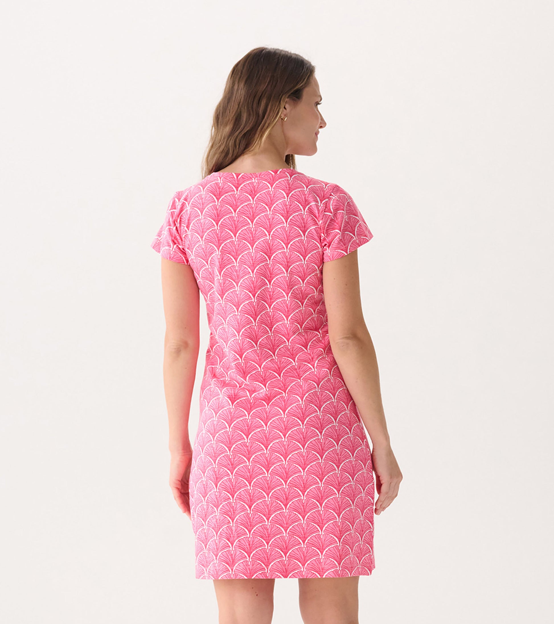 coral women's dress Women's Coral Fans Crew Neck T-Shirt Dress XS