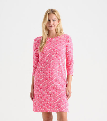 3 4 sleeve summer dress Floral Print A-line 3/4 Sleeve Summer Dress For Women Size Small