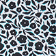 View Women's Fresh Flowers Skort - Blue and black irregular spotted pattern on a white background