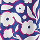 View Women's Fresh Flowers Notch Neck Dress - Blue floral pattern with white flowers and pink outlines