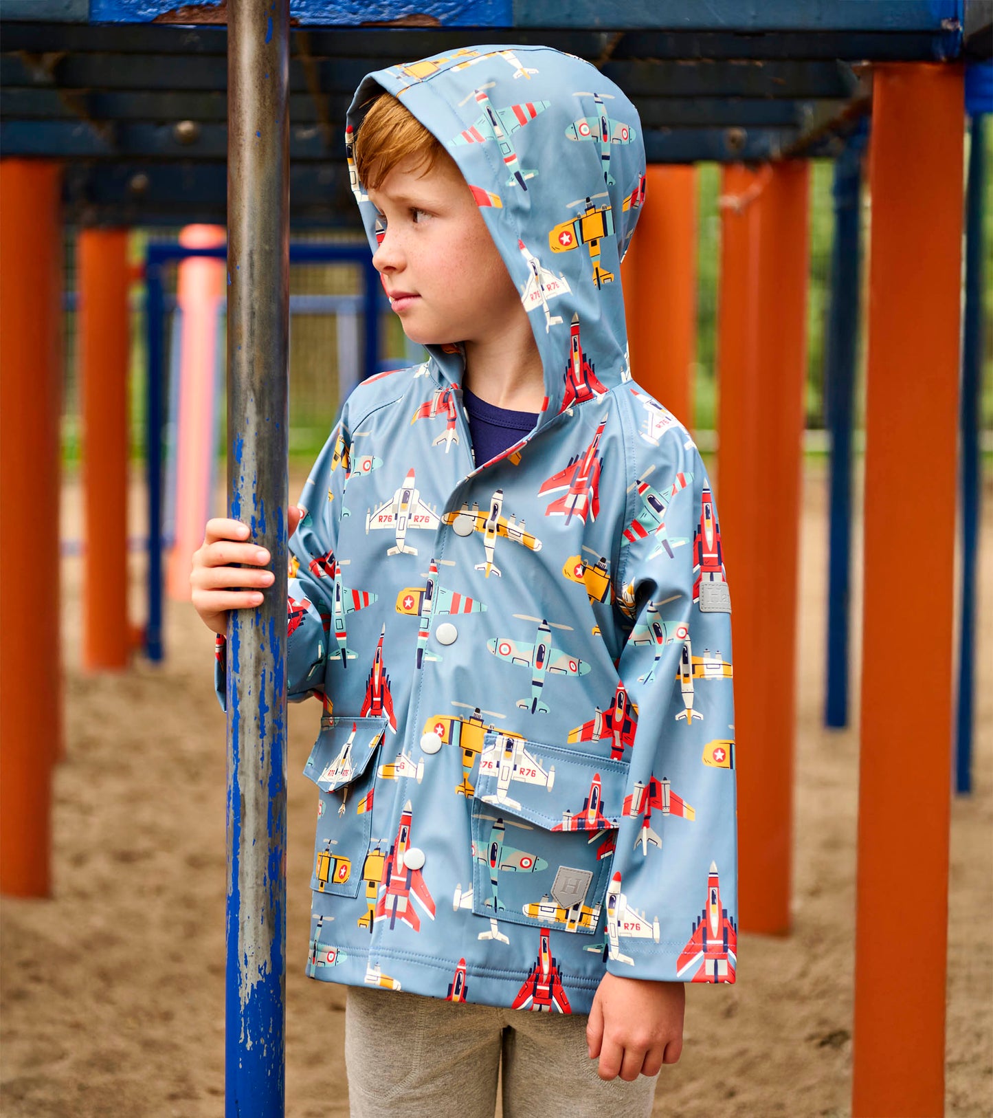 Boys Airplanes Rain Jacket