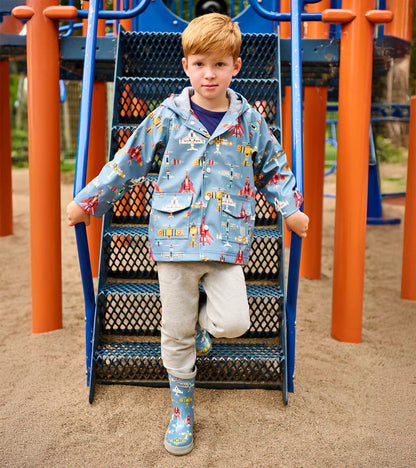 Boys Airplanes Rain Jacket