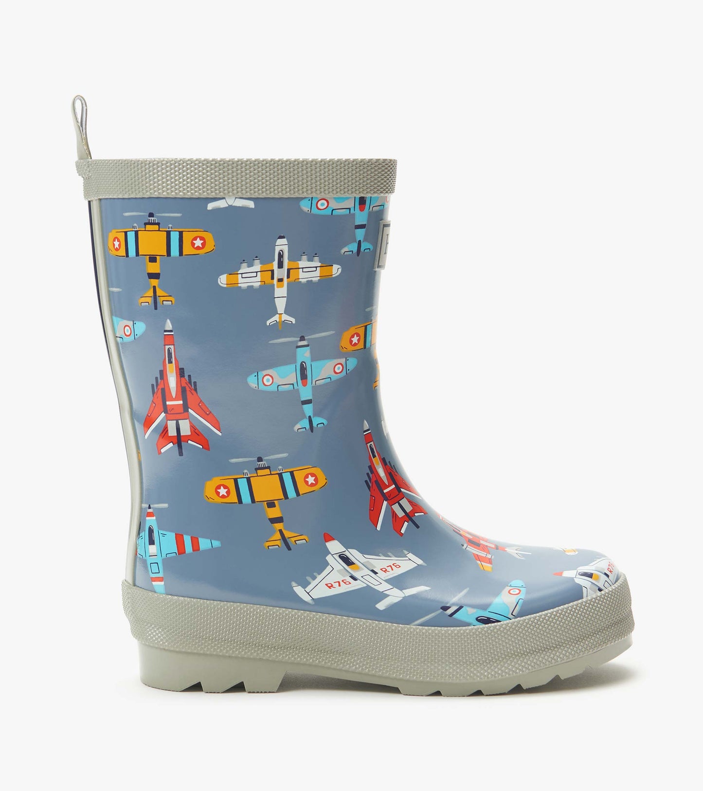 Boys Airplanes Shiny Rain Boots