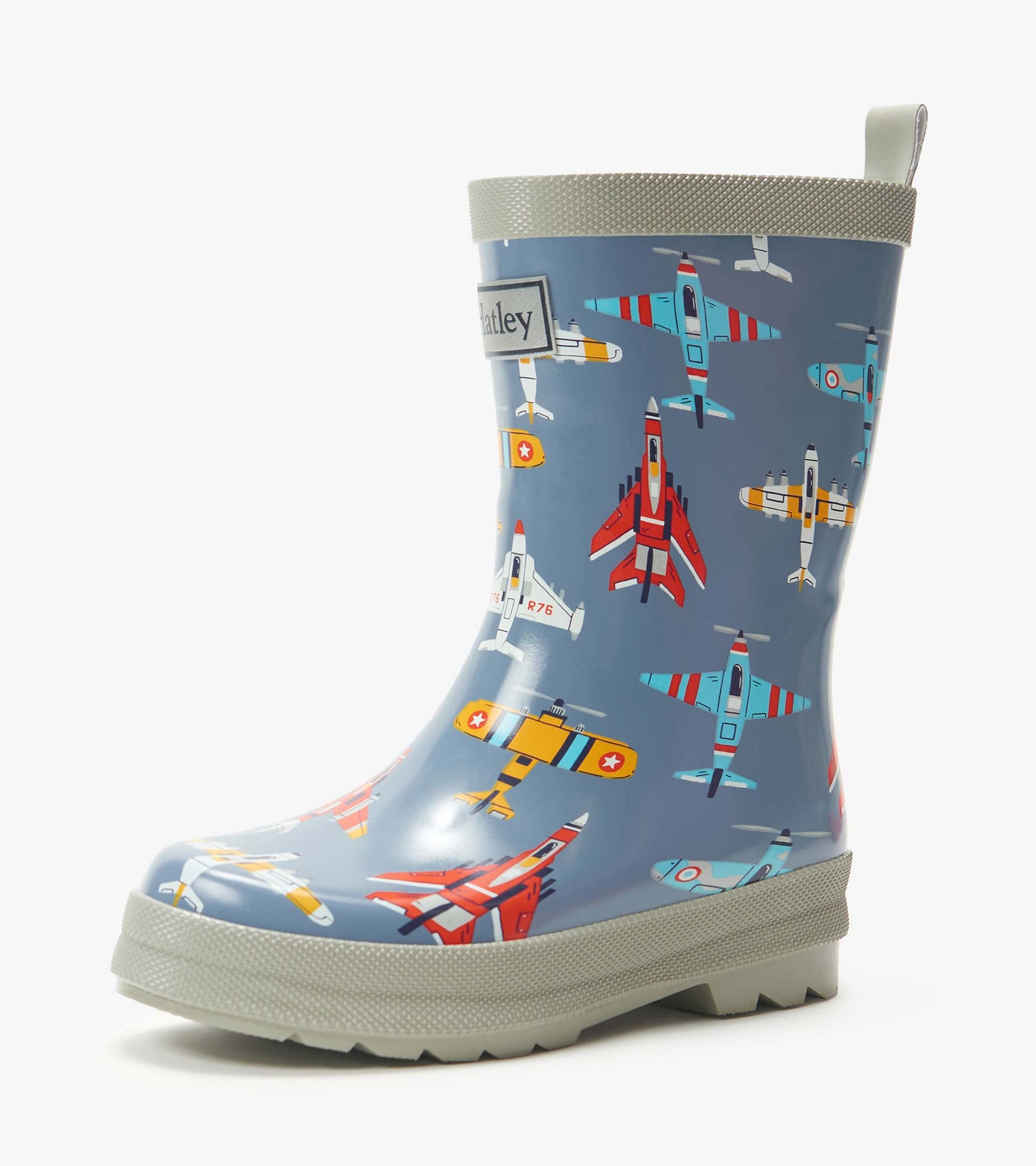 Boys Airplanes Shiny Rain Boots