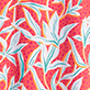 View Women's Leafy Floral Summer Dress - Colorful floral pattern with red, coral, blue, and white leaves and flowers