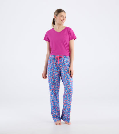 Women's Garden Flowers Polyknit Pajama Pants