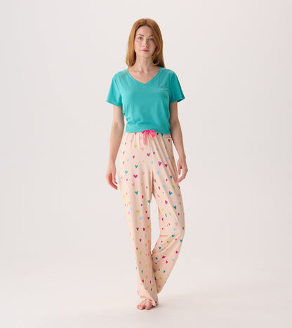 Capelton Road Women's Jelly Bean Hearts Pajama Pants