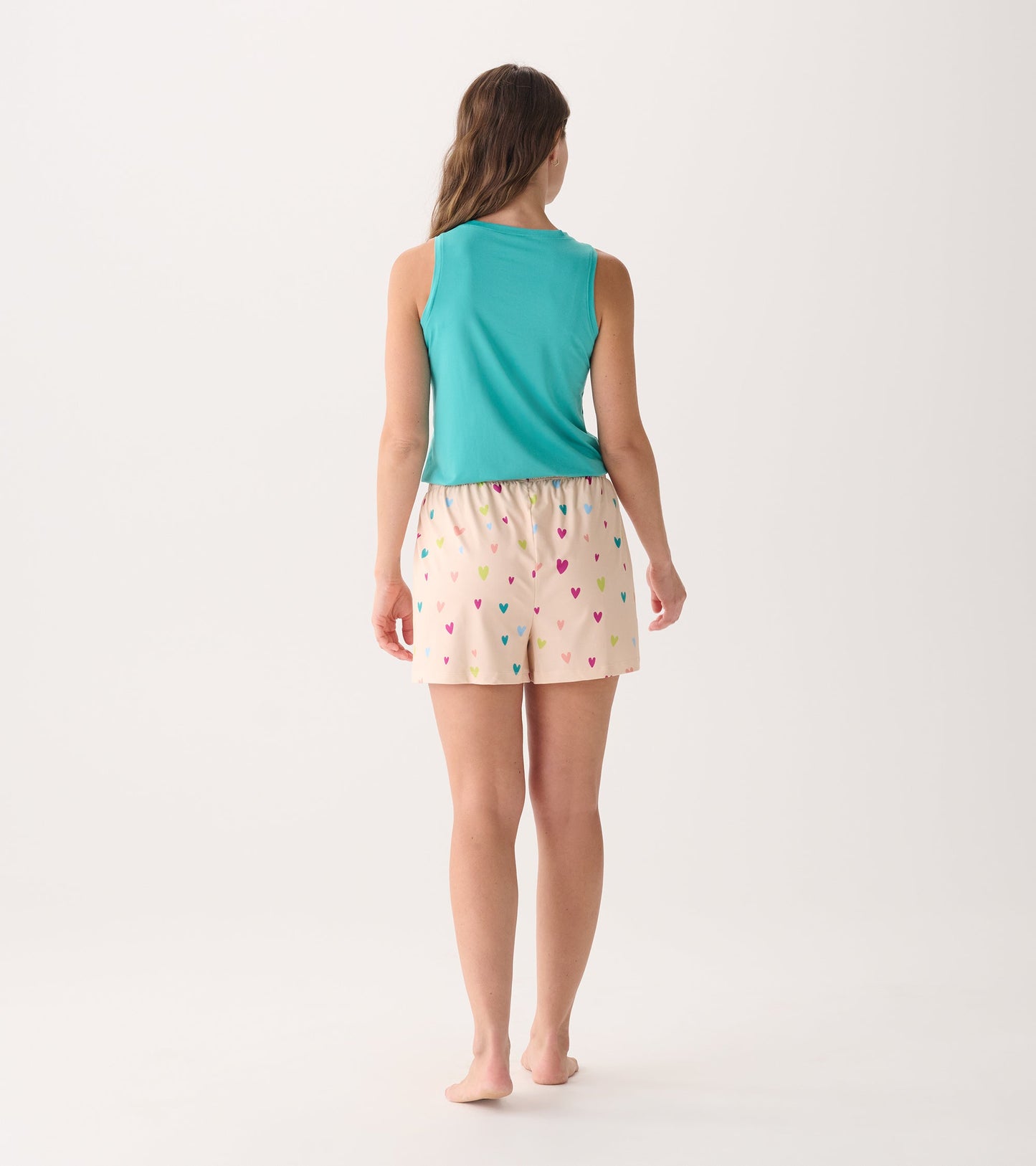 Capelton Road Women's Jelly Bean Hearts Pajama Shorts