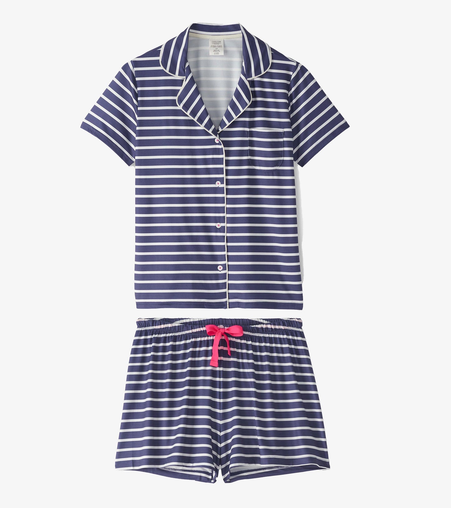 Women's Nautical Stripes Short Pajama Set