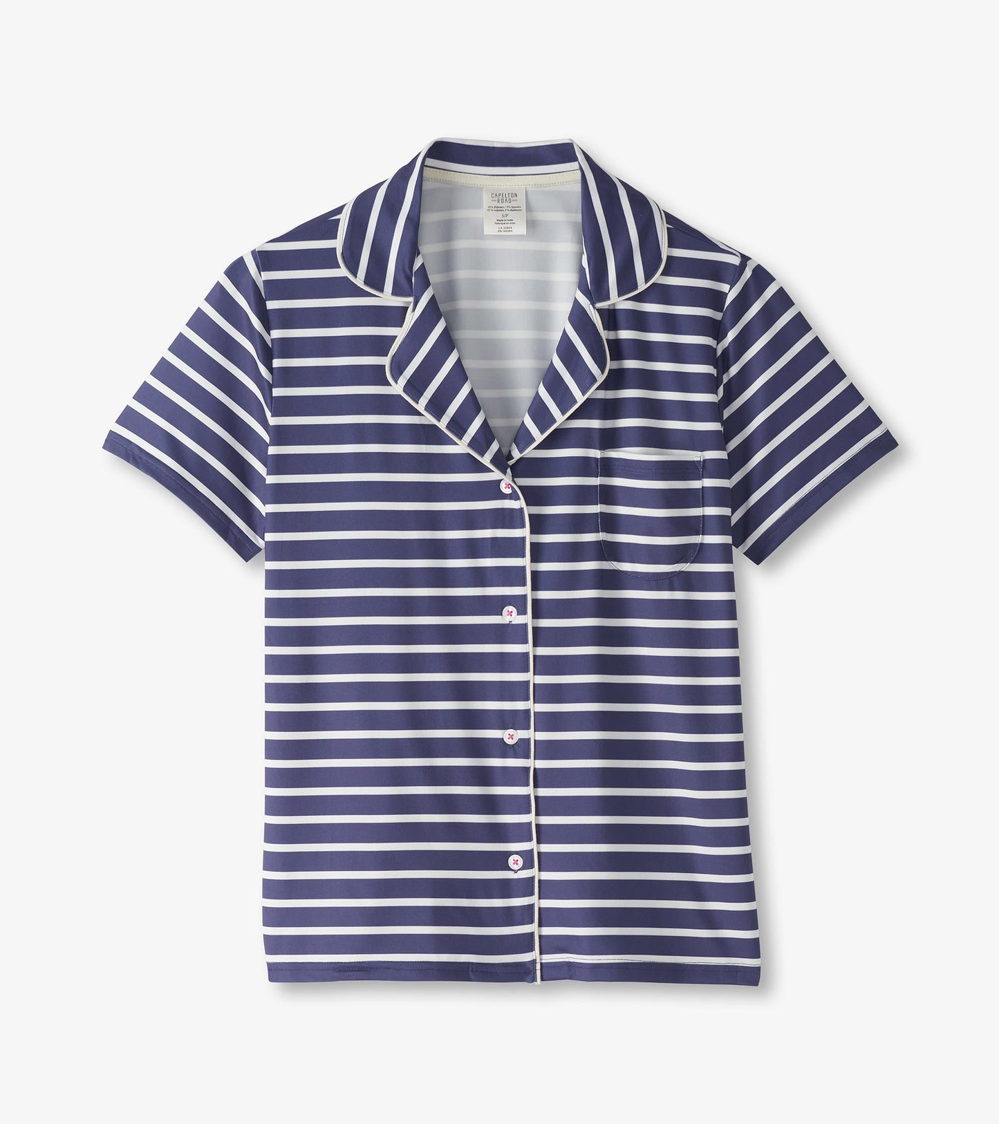 Women's Nautical Stripes Short Pajama Set