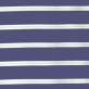 View Women's Nautical Stripes Short Pajama Set - Narrow horizontal white and gray stripes on a dark purple background