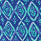 View Women's Painted Diamonds Bateau Dress - Blue and teal repeating diamond pattern