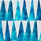 View Women's Painted Triangles Summer Dress - Blue and white geometric pattern with diamond shapes