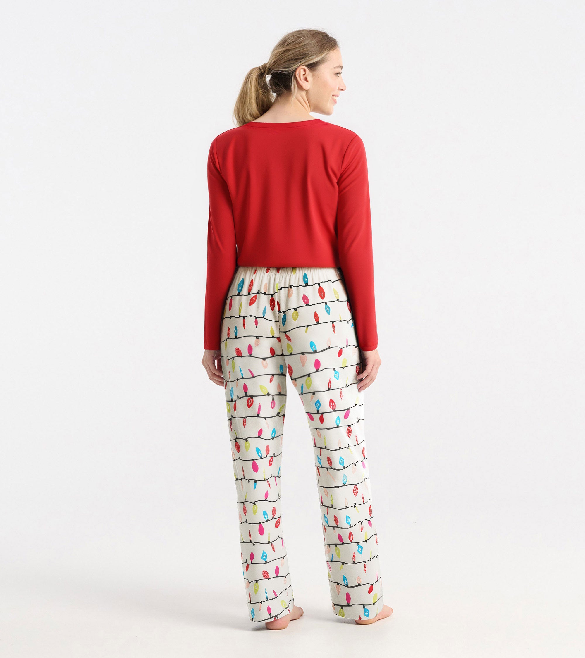 Women's Red Polyknit Long Sleeve T-Shirt