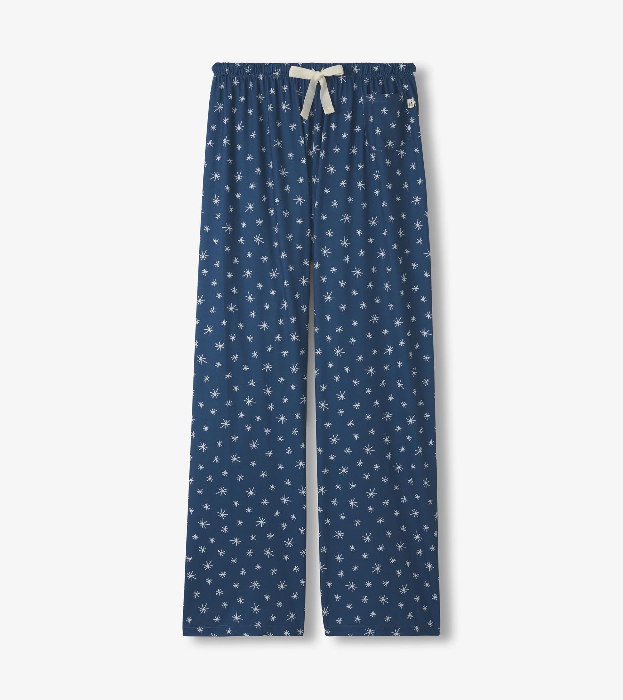 Women's Blue Snowflakes Polyknit Pajamas Pants