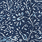 View Women's Batik Flowers Polyknit Pajamas Pants - Blue floral pattern with white leaves, vines, and small flowers