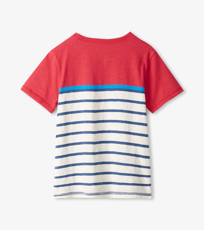 Boys Nautical Sea Side Pocket T-Shirt