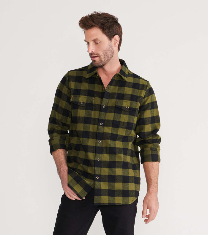 Forest Plaid Men’s Heritage Flannel Shirt S
