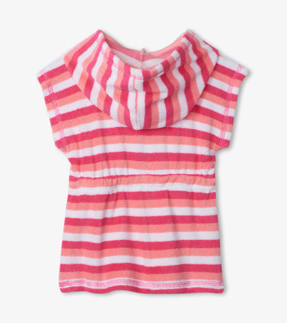 Cotton Candy Stripes Baby Hooded Terry Cover Up