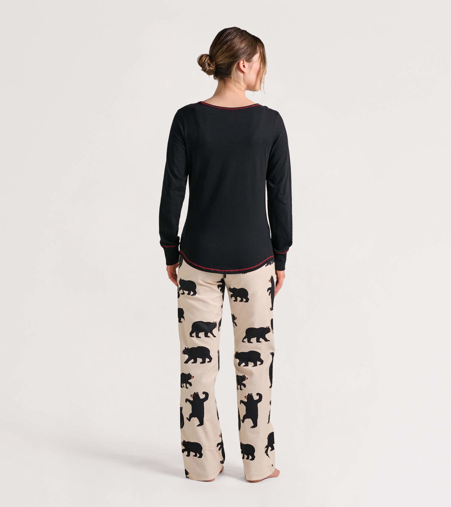 Women's Black Bears Flannel Pajama Pants