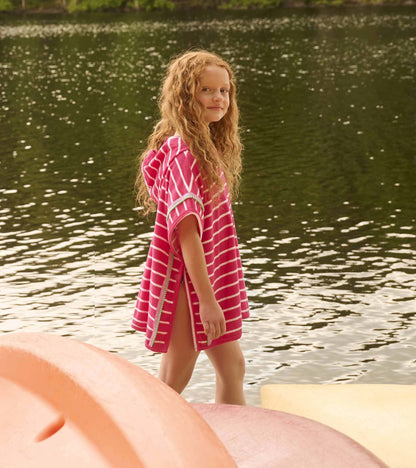 Girls Pink Paradise Hooded Cover-Up